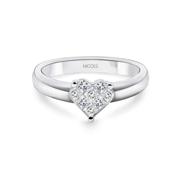 Anillo Diamantes Corazón Love 0.30 - Herzschnitt