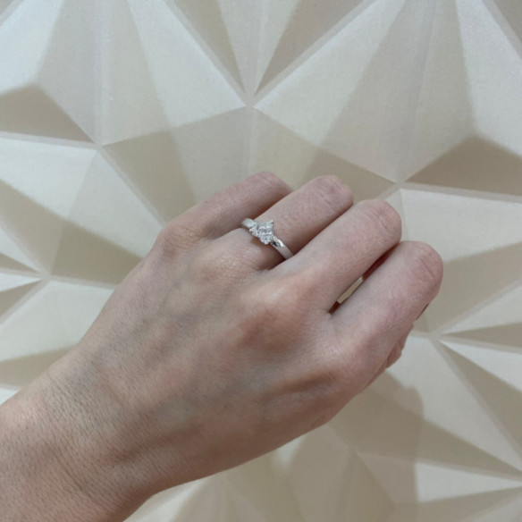 Heart Love Diamond Ring 0.30 - Heart Cut