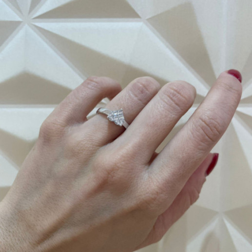 Heart Love Diamond Ring 0.52 - Heart Cut 2
