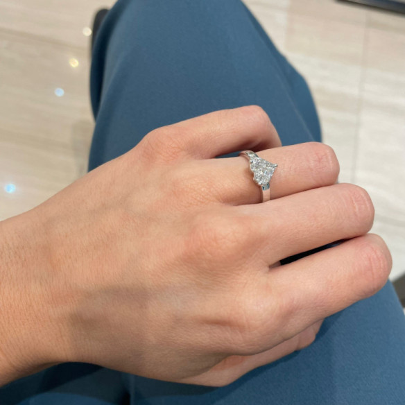 Heart Love Diamond Ring 0.52 - Heart Cut