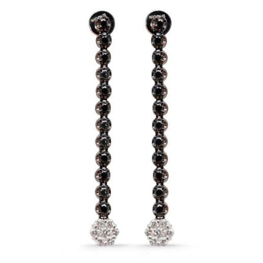 Pendientes Diamantes Black Power - largos