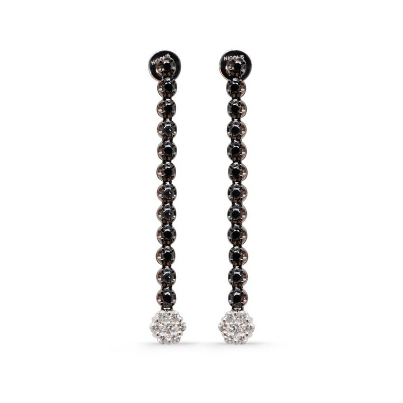 Pendientes Diamantes Black Power - largos
