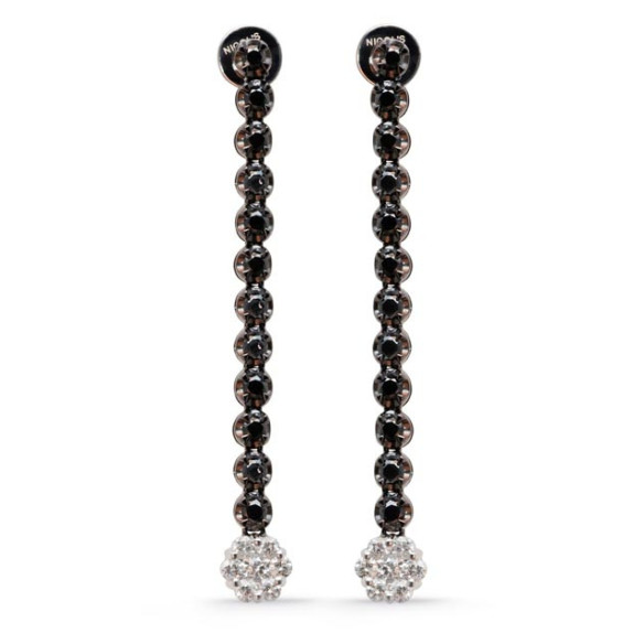 Black Power Diamant Ohrringe - lang