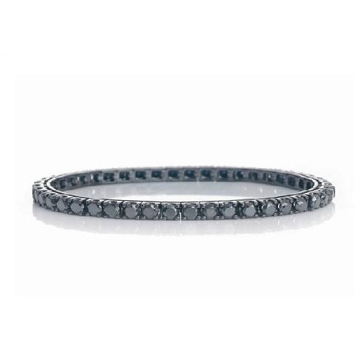 Braccialetto nero con diamante nero - Bracciali diamantati