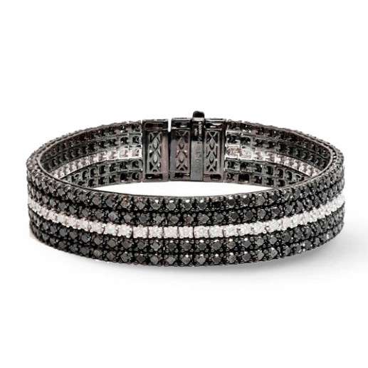 Pulsera Riviere Diamante Negro Black Power - Alta Joyería