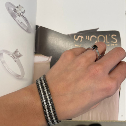 Pulsera Riviere Diamante Negro Black Power - Alta Joyería 2