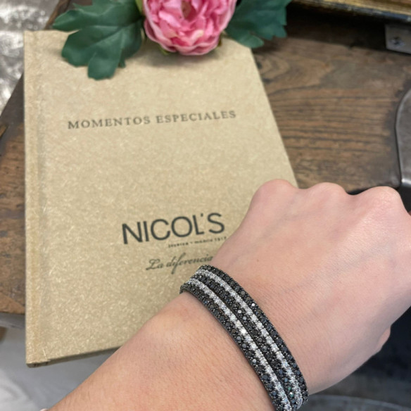 Pulsera Riviere Diamante Negro Black Power - Alta Joyería
