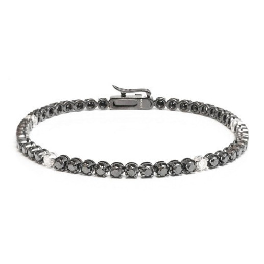 Pulsera Diamantes Negros y Blancos Riviere Black Power - Pulseras de Diamantes