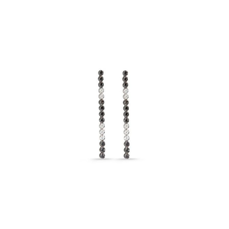 Long Diamond Ohrringe Riviere Black Power - lang