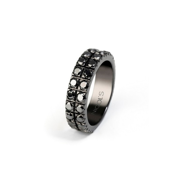 Anillo Oro Diamantes Negros Black Power - ANILLOS