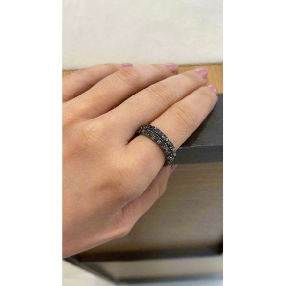 Anillo Oro Diamantes Negros Black Power - ANILLOS
