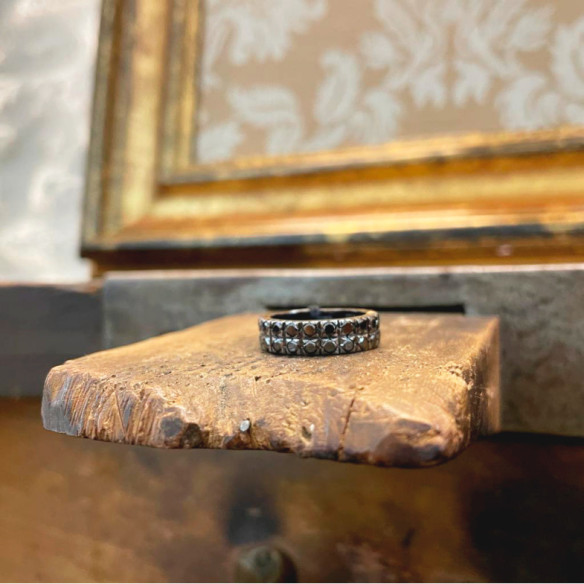Anillo Oro Diamantes Negros Black Power - ANILLOS