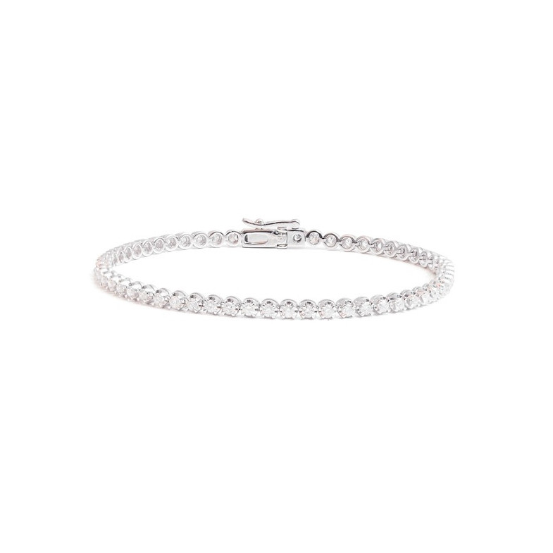Pulsera Diamantes Riviere Garras 3.00Ct. - Pulseras de Diamantes