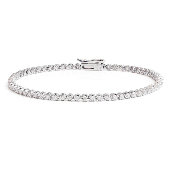 Pulsera Diamantes Riviere Garras 1.00Ct - Bracelets de diamant