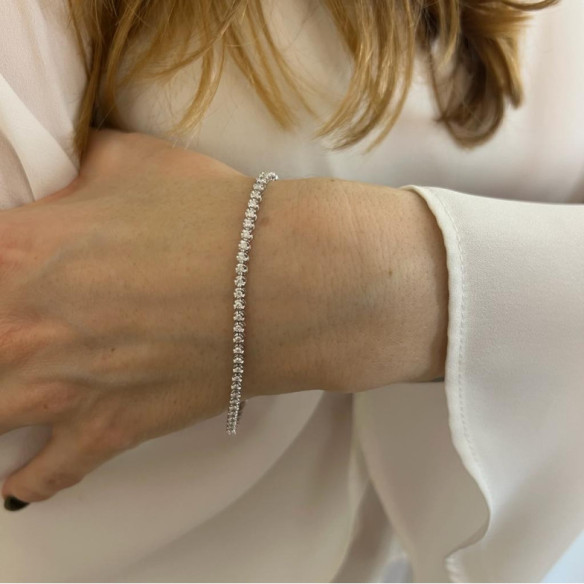 Pulsera Diamantes Riviere Garras 1.00Ct - Pulseras de Diamantes