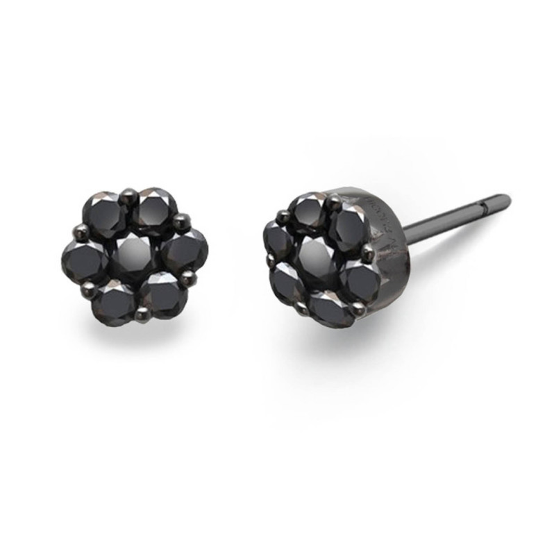 Pendientes Diamantes Camelia 1.15 Black Power - PENDIENTES