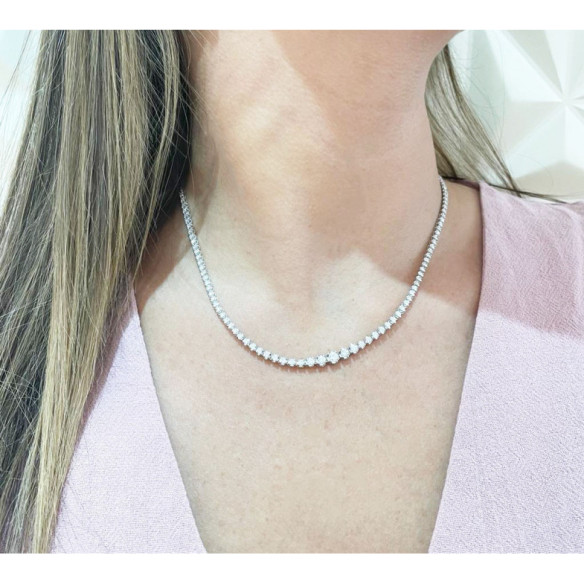 Collar Diamantes 3ct Riviere Decrease - Alta Joyería