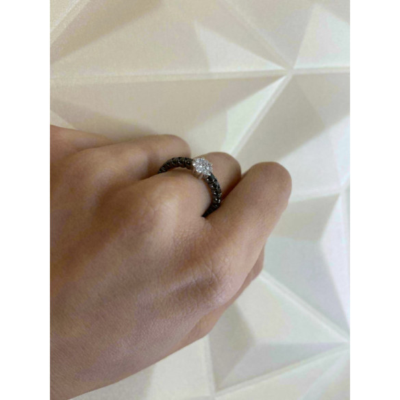 Anillo Diamantes Negros BLACK POWER - Brilliant Cut