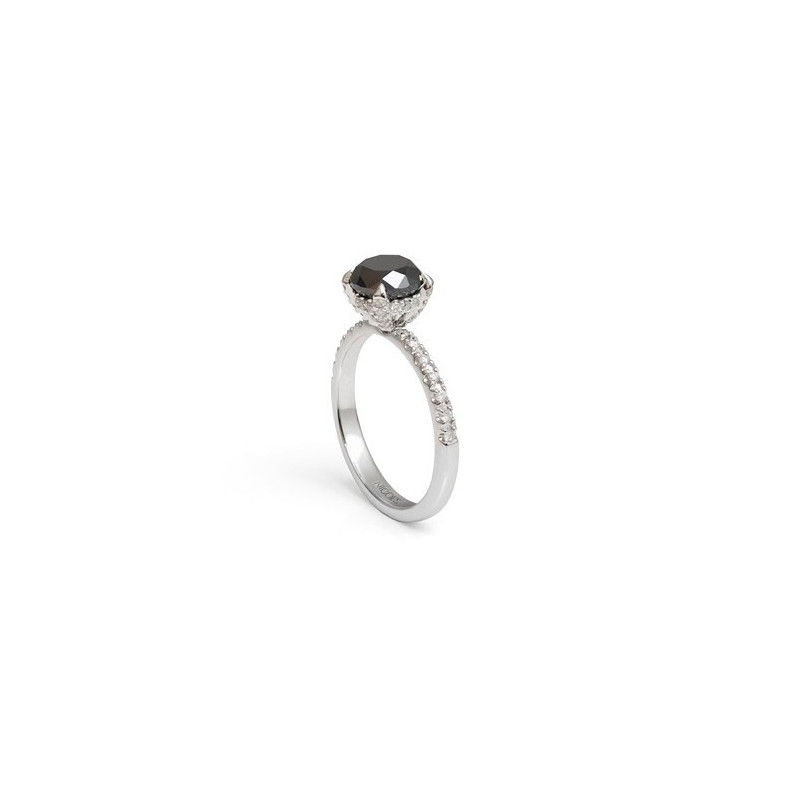 Schwarze schwarze Power Diamantring - jahrestag