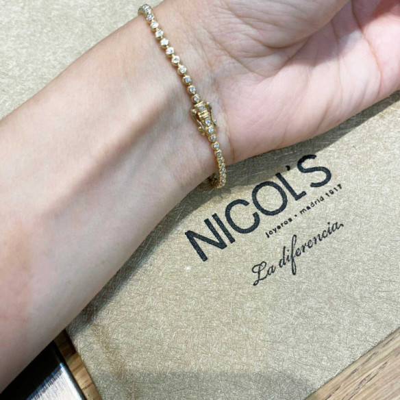 Pulsera Diamantes Riviere Chaton 0.90Ct - Diamant-Armbänder
