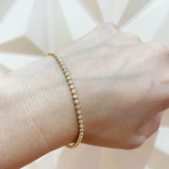 Pulsera Diamantes Riviere Chaton 0.90Ct - Pulseiras de diamante
