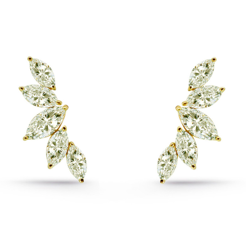 Pendientes Trepadores Oro Marquesa 1.5 Ct - ORECCHINI