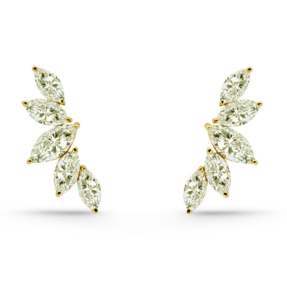 Pendientes Trepadores Oro Marquesa 1.5 Ct - PENDIENTES