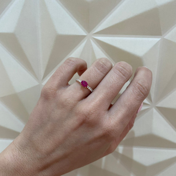 Lolita Ruby and Diamond Ring 0.45 Rose Gold - Rings