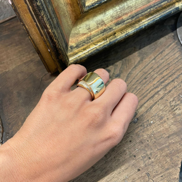 Anillo Oro Diamantes Tierra Ardiente - Génial