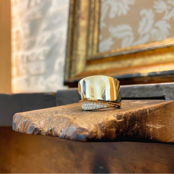Anillo Oro Diamantes Tierra Ardiente - Brilhante