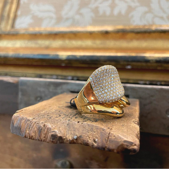 Anillo Oro Diamantes Tierra Ardiente - Alta Joyería