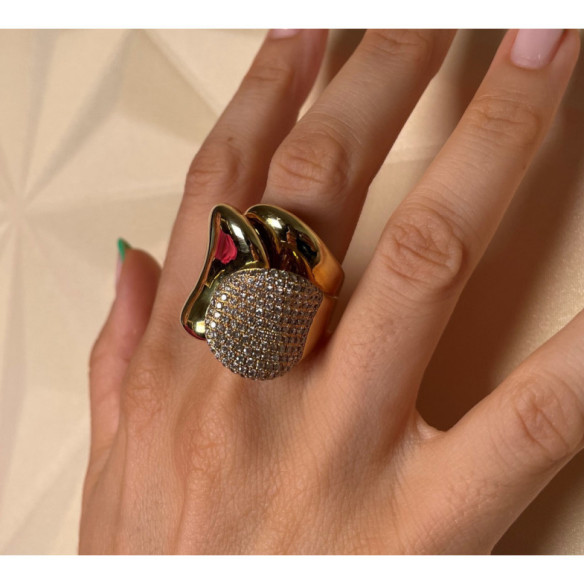 Anillo Oro Diamantes Tierra Ardiente - Alta Joyería