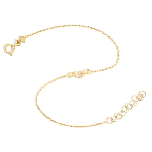Pulseira Coração Amor Dourada - Pulseiras de diamante