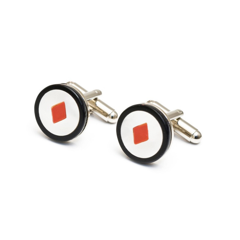 POKER Steel cufflinks ROMBO - Wedding twins