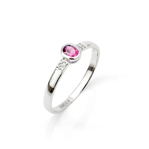 Ruby Anniversary Ring DIAMOND COLOR - Ruby Rings