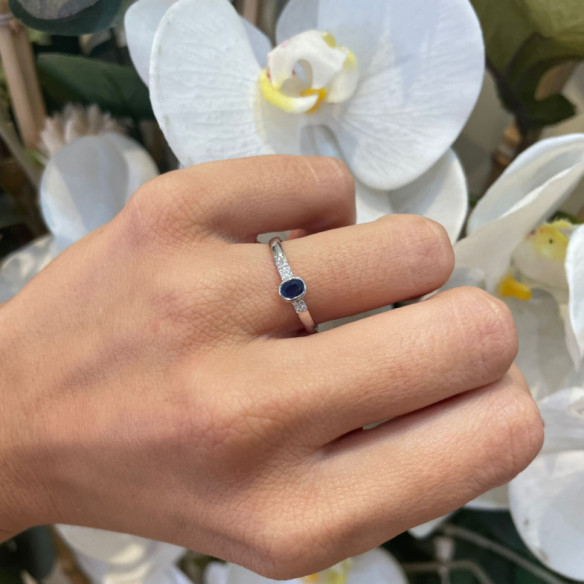 Diamant Jubiläum Saphirring - Saphiringe