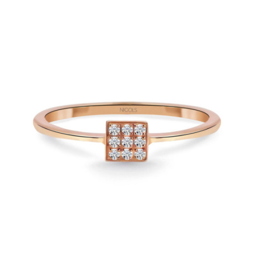 Anello in oro rosa con diamanti Mumite - Anelli d'oro rose