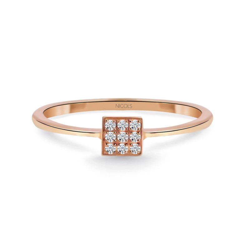 Anillo Mumite Diamantes oro rosa - Anillos Oro Rosa