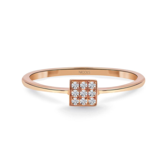 Anillo Mumite Diamantes oro rosa - Anillos Oro Rosa
