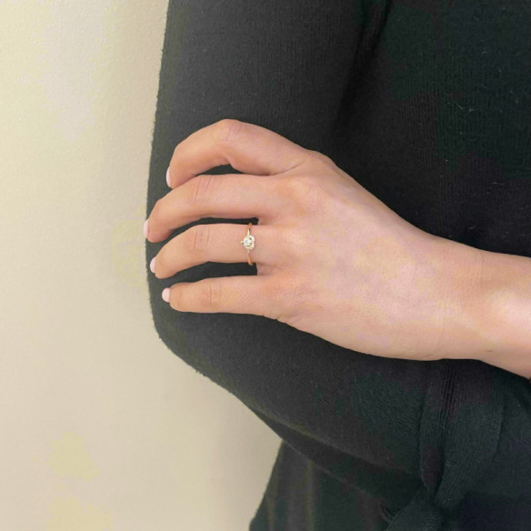 Gold-Liebes-Herz-Ring - Herzschnitt