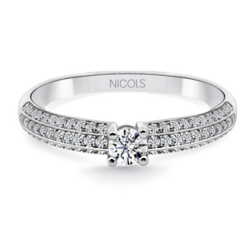 Anillo Diamantes Grace Oro Blanco - Alianzas de Brillantes