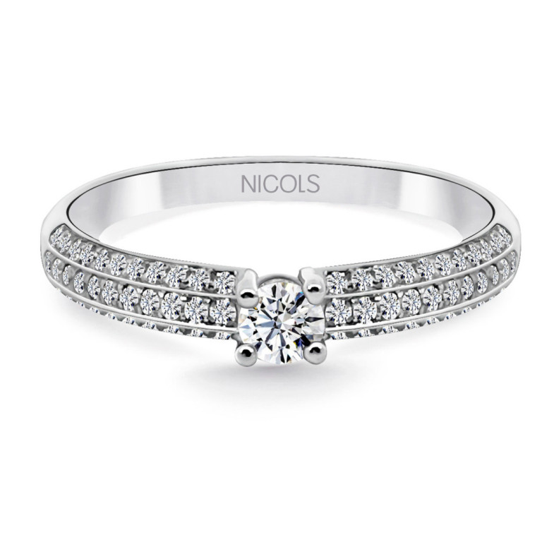 Grace-Diamantring aus Weißgold - Helle Allianzen