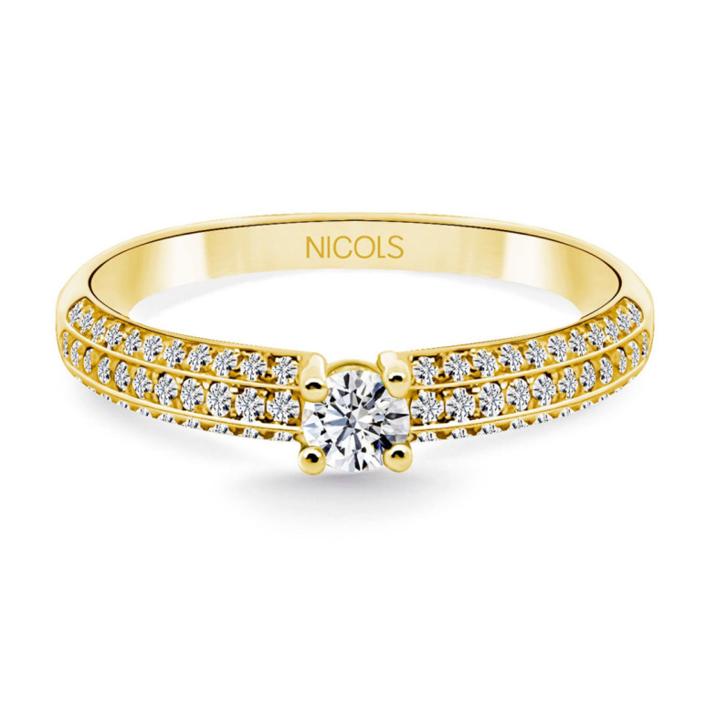 Yellow gold grace diamond ring - Brillante