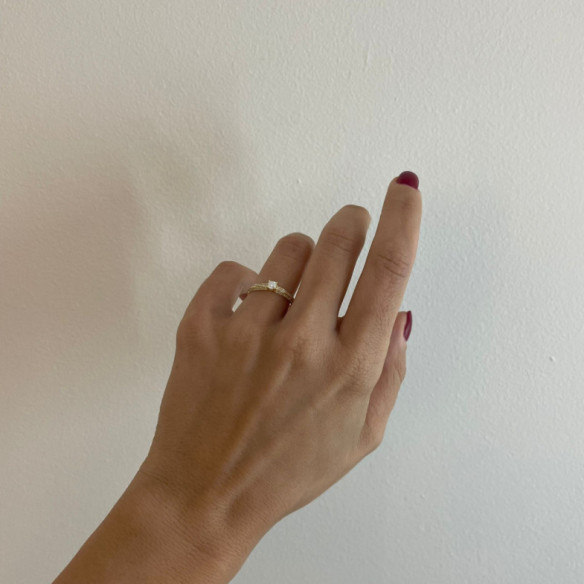 Yellow gold grace diamond ring - Brillante