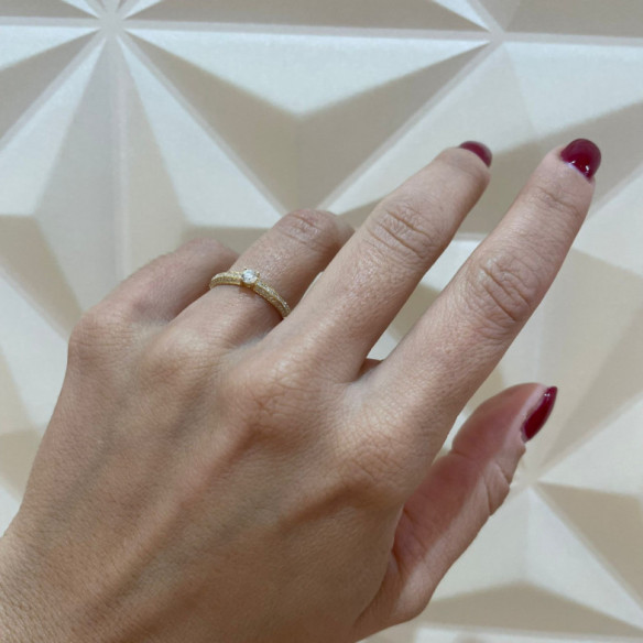 Yellow gold grace diamond ring - Brillante