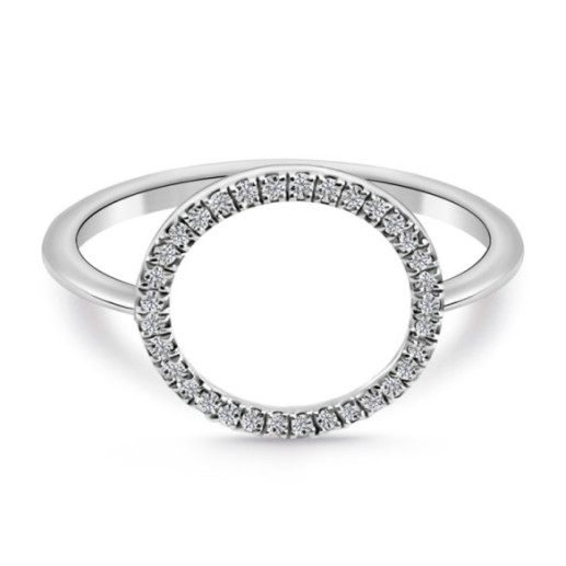 Anillo Oro Aro Mini Details - Talla Brillante