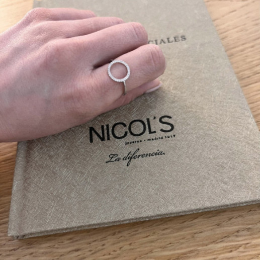 Anillo Oro Aro Mini Details - Talla Brillante 2