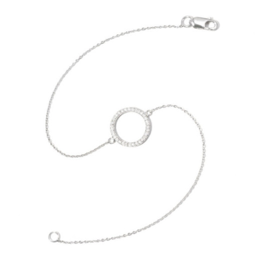 Pulseira Argola Mini Detalhes Dourada - Pulseiras de diamante