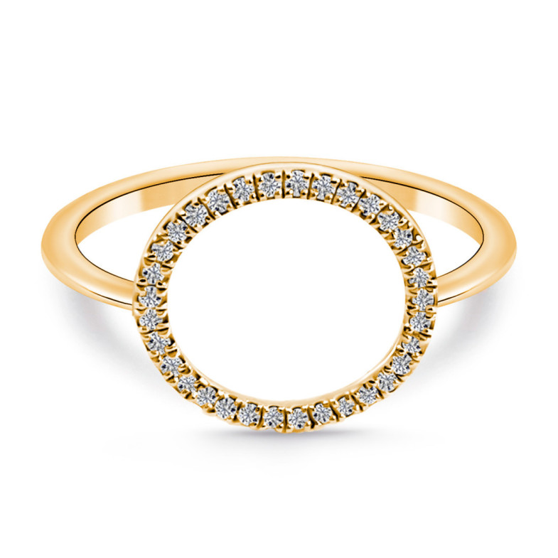 Anillo Oro Circulo Mini Details - Anillos de Diamantes