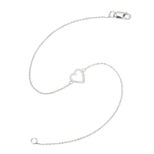 Bracciale in oro amore cuore - Bracciali diamantati